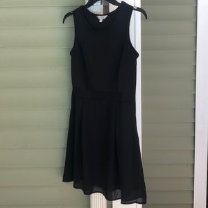 Black chiffon dress with open back